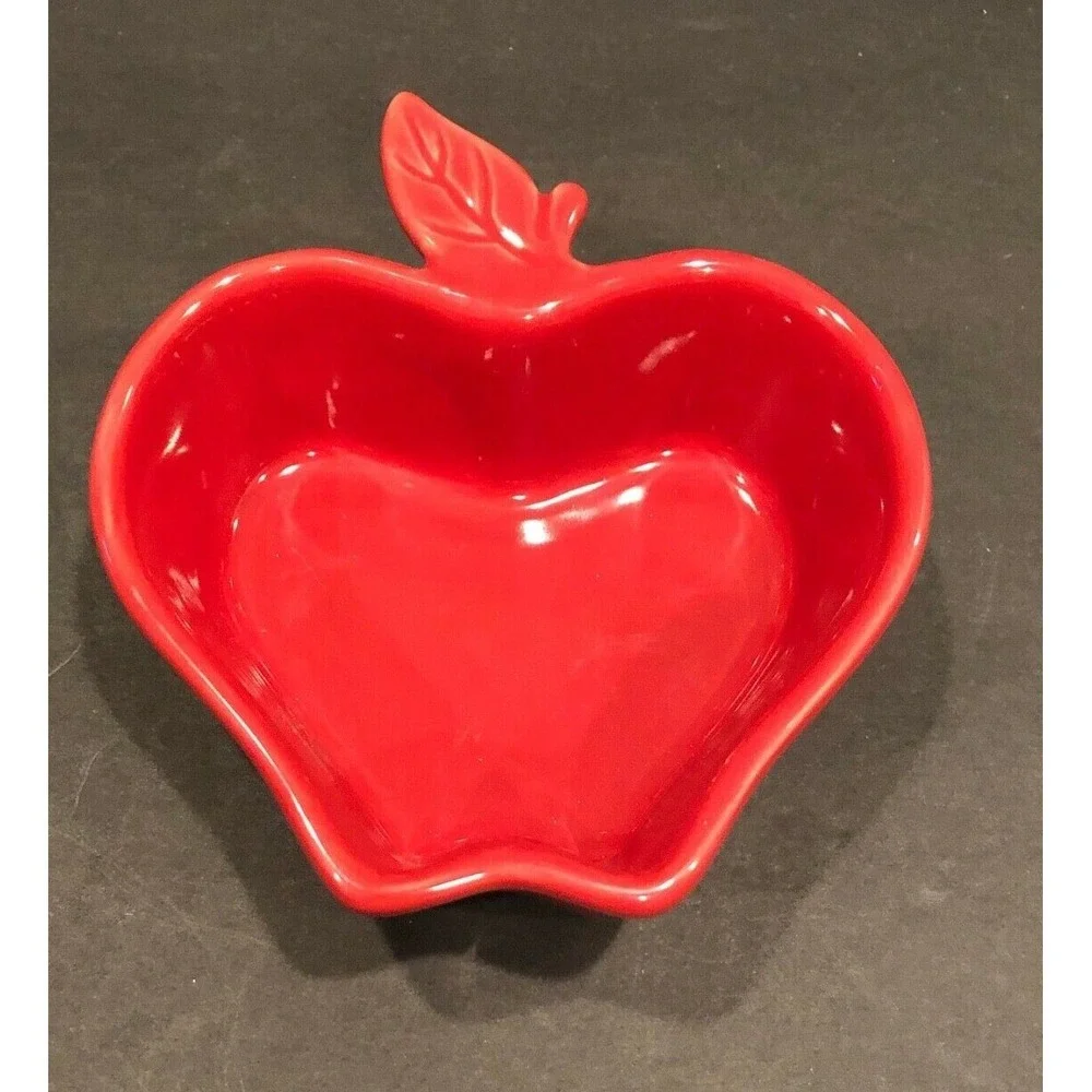 Nantucket Stoneware Apple Pumpkin Ramekin Fall Autumn Individual Baking Bowls